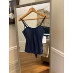 NWT seaFancy Women Blue Tie waist Swimsuit Tankini Top Medium Photo 1