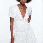 ZARA dress mini boho embroidered openwork lace eyelet summer sundress M Photo 1