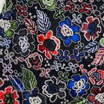 ZARA Black & Colorful Embroidery Floral Mini Party Skirt Photo 1
