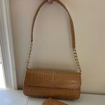 Liz Claiborne NWOT tan glossy faux alligator crocodile embellished bag purse set Photo 0