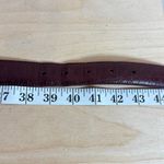 VTG Womens Belt 40 Solid Brass Handcrafted in USA Burgundy Brown Quiet Luxury Photo 7