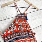 NWT Ethan and Amy Red & Blue Boho Patterned Sleeveless Romper Size Small Photo 8