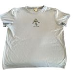 Life is Good Tech SS Tee Sz M Blue Crewneck Happy Biking Logo Novelty Shirt Photo 0