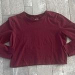 Wild Fable  Size Large Maroon Long- Sleeve Casual Top. Photo 6