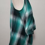 Cato teal plaid flannel waterfall vest size medium Photo 1