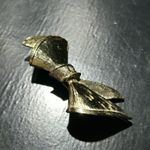Vintage Signed Gerry's 2" Gold Tone Bow Pin Brooch Photo 2