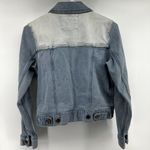 Marine layer  Denim Jacket Trucker Jean Button Down Light Wash Colorblock XS Photo 3