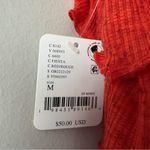 Free People Free-Est Ribbed Ruffle Cropped Top in Fiesta Red Tank Tiered Crop M Photo 5