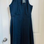 Modcloth NEW Halter Dress Sz 10 Navy Blue Keyhole Halter Neck Formal Photo 0