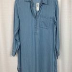Old Navy  Blue Chambray Tunic Dress Sz.S NWT Photo 3