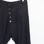 ZARA  Black Asymmetrical Buttoned Low Waist Pants Womens Size XS Photo 3