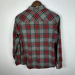 J.Crew Boy Shirt Women 4 Red Gray Plaid Cotton Relaxed Boyfriend Fit Minimalist Photo 5