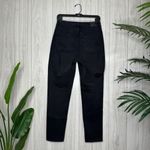American Eagle  High Rise Comfort Stretch Waistband Destroyed Black Mom Jeans 2 Photo 2