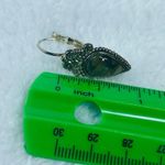 Multicolor Abalone Shell Pierced Earrings in Silver Tone Metal Photo 9