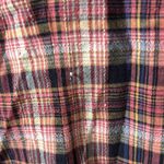 BKE Red and Gray Plaid Hooded Shirt Photo 5