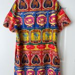 Farm Rio  Graphic Scalloped Mini Shirt Dress, Size L Photo 12