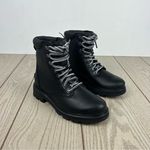 Sorel  Women's Lennox Leather Lace-Up STKD WP Boots 7.5US Black / Sea Salt $190 Photo 0