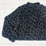 Old Navy  Leopard Print Quarter Zip Pullover Fleece Sweatshirt XS Photo 5