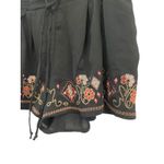 About A Girl Embroidered Shorts Smocked Waist Bohemian Festival Black Size S Photo 2
