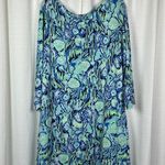 Lilly Pulitzer  Marlowe 3/4 Sleeve Dress in Indigo Sunset Sz.XL Photo 7