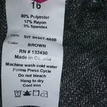 Simply Tall 16 35x39 Brown Career Dress Pants Workwear Trousers Plus Photo 7