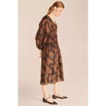 Rebecca Taylor  Arden Blouson Sleeve Dress Black Womens Size Small Photo 1