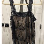 NEW Elegant Plus 1X Black Lace Cami Top Tan Underneath Thick Straps Photo 0