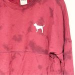 PINK - Victoria's Secret Pink Victoria Secret Women Size XS Sweatshirt Burgundy Dye Cotton Blend Pullover Photo 1