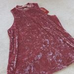 Arizona Jeans  Mauve Velvet Mock Neck Swing Sleeveless Top NWT Photo 0