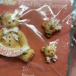 Lapel Pin & Matching Stud Earrings Christmas Holiday Cheer Bear Set Photo 8