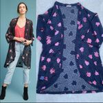 Anthropologie  Floreat Dotty Velvet Burnout Kimono Floral One Size Photo 1