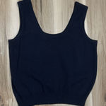 St. John Collection St. John Santana Knit Navy Blue Sleeveless Tank Sweater Women’s Large Photo 0