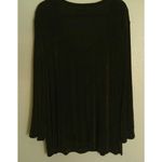 Vintage Vikki Vi Womens 1X Chocolate‎ Brown Top Blouse Long Sleeve Embellished Photo 4