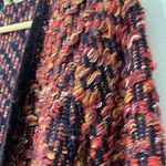 Moth Anthropologie SMALL Keavy Jacquard Cardigan WOOL MOHAIR BLEND Knit Red Photo 3