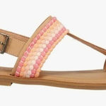 Toms Womens Bree Sling Back Sandals Honey Leather Woven Trim Size 9 NEW Photo 0