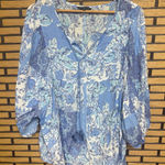 Unique spectrum  Blue And White Top Size 2X Photo 0