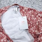 ANDIE Skirt Only Swim Sarong Bottom Side Tie Coverup Ditsy Floral Rose Pink Sz M Photo 4