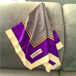 YSL Nice  silk scarf 💜🤍🖤 Photo 2