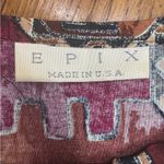 Vintage Southwestern Print Maxi Vest Dress Size Large EUC, Earthy Southwestern Red Photo 1