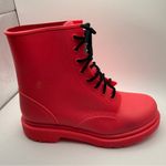 Madden Girl  Boots Portland Size 9 Hot Pink Rain Combat Lace Up Shoes Womens Photo 8