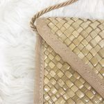 Liz Claiborne VINTAGE Liz Clairborne Woven Straw Envelope Shoulder Bag Purse Tan Beige Summer Photo 5