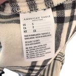 American Eagle - NWT Plaid Button Down Y2K Grunge Hooded Shirt Jacket Sz S Photo 7