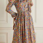 Horror Vacui Gertrude Ruffled Floral Print Cotton Dress Size Medium Photo 7