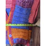 Farm Rio Granny square Crochet Artsy Cropped Retro HIPPIE Jacket Cardigan S M  Phoebe Photo 4