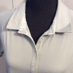Adidas  Golf XL Womens Polo Short Sleeve Top Gray Light blue print Photo 2