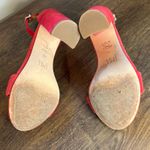 J. McLaughlin  Bright Pink Suede Block Heel Sandal - size 7.5M Photo 7