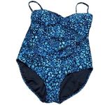 Tropical Escape  turquoise one piece swimsuit size 14 Photo 0