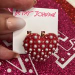 Betsey Johnson Heart Beaded Bling Stretch Heart Ring Photo 9