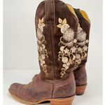 Toro Moro Womens Western Boots Brown Leather Floral Square Cowgirl Rodeo US 4.5 Size undefined Photo 4
