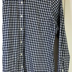 J.Crew  Gingham Shirt Women 4 Check Blue White Classic Preppy Church School‎ Photo 0